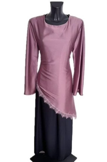 Mauve Lace Hem Tunic