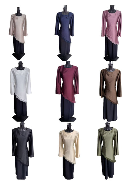 Mauve Lace Hem Tunic