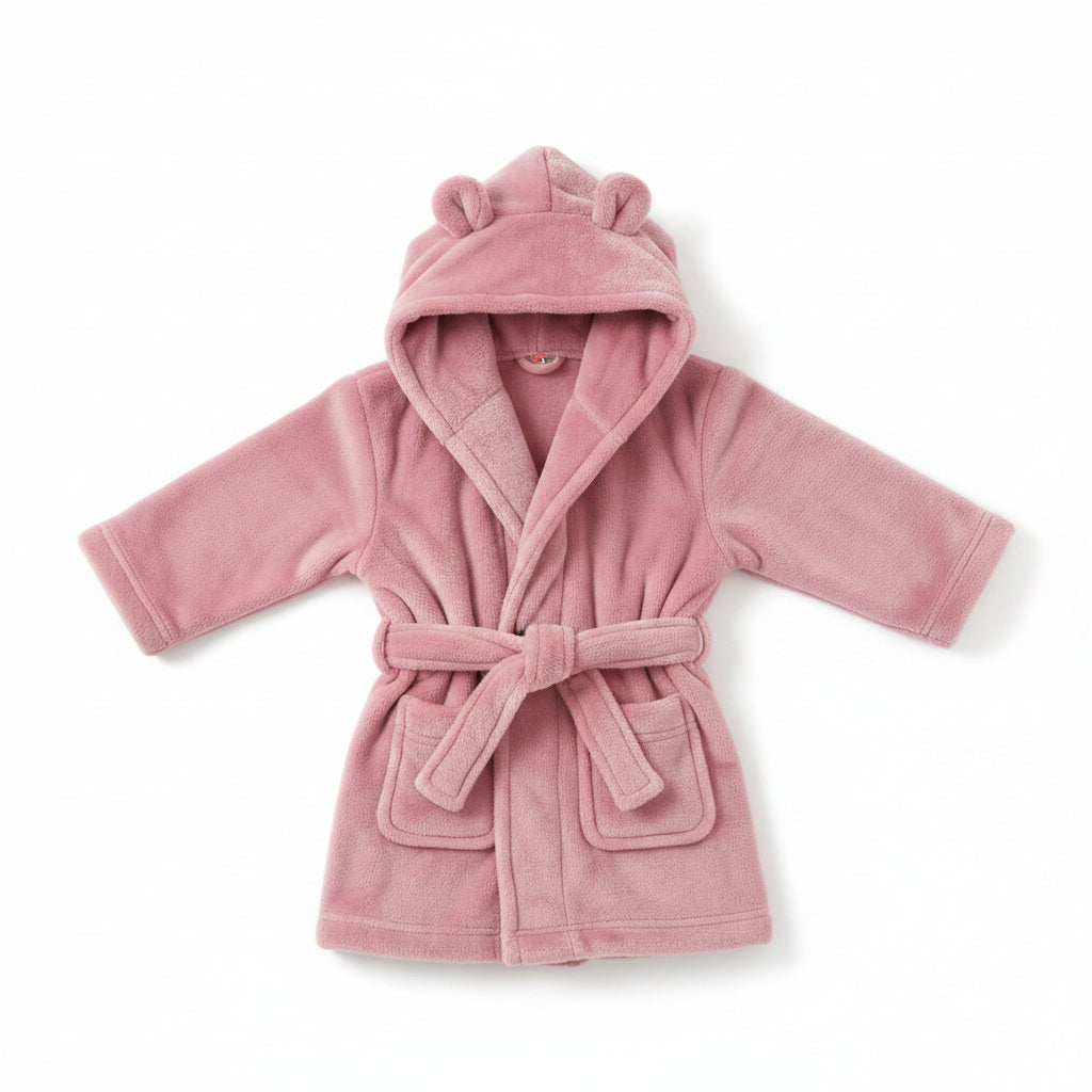 Baby Hooded Dressing Gown – Dusky Blue (6-24 Months)