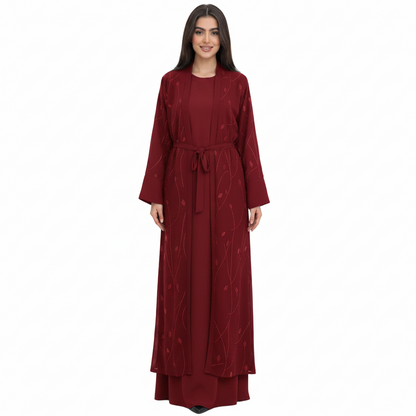 Embellished Open Abaya for Women – Elegant Modest Style