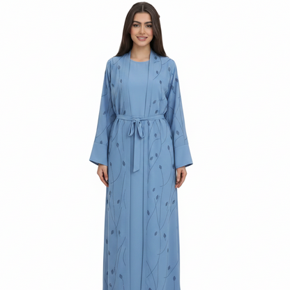 Embellished Open Abaya for Women – Elegant Modest Style