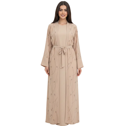 Embellished Open Abaya for Women – Elegant Modest Style