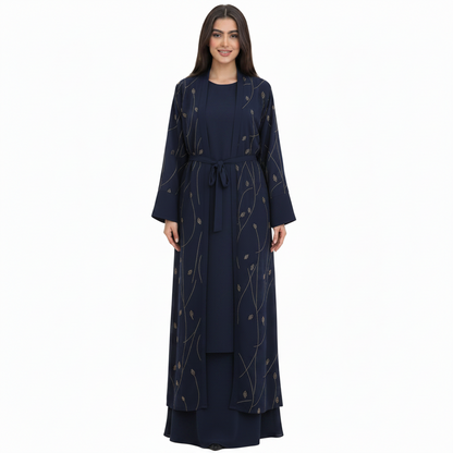 Embellished Open Abaya for Women – Elegant Modest Style