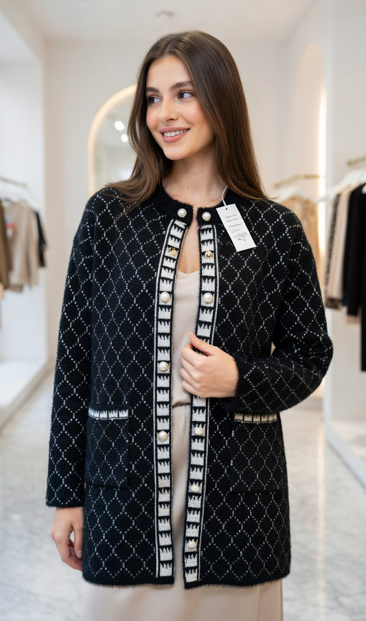 Ivory Knit Button Top