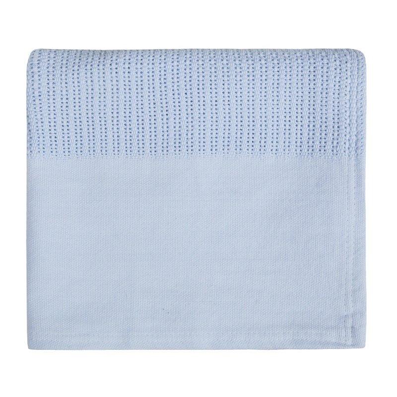 BABY SKY HEAVY KNIT CELLULAR PANEL BLANKET (70 X 110 CM) 19C215