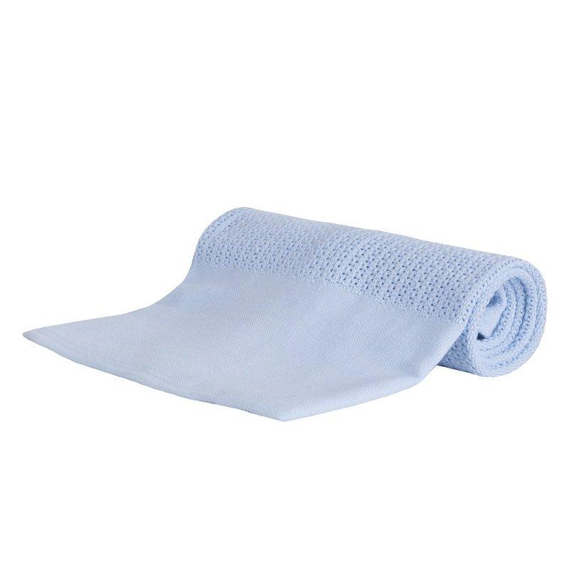 BABY SKY HEAVY KNIT CELLULAR PANEL BLANKET (70 X 110 CM) 19C215