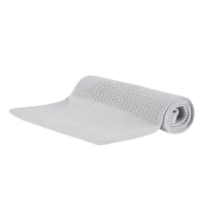 Grey Knitted Cellular panel Blanket (70x110cm) 19C227g