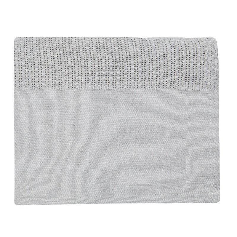 Grey Knitted Cellular panel Blanket (70x110cm) 19C227g