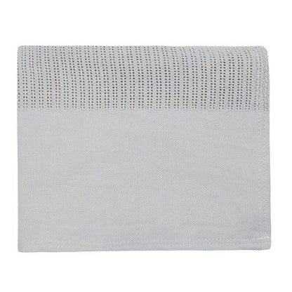 Grey Knitted Cellular panel Blanket (70x110cm) 19C227g