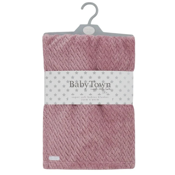 BABY TEXTURED PLUSH BLANKET
