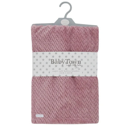 BABY TEXTURED PLUSH BLANKET