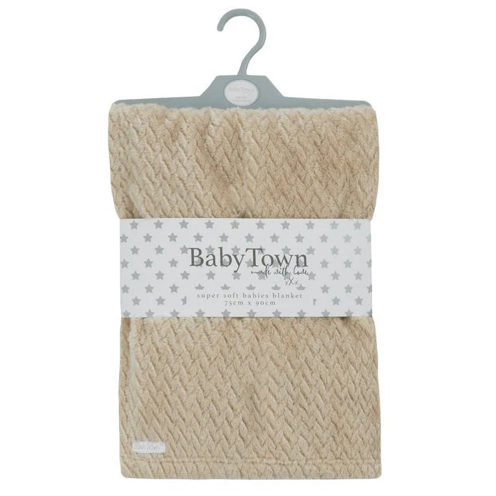 BABY TEXTURED PLUSH BLANKET