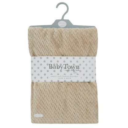 BABY TEXTURED PLUSH BLANKET