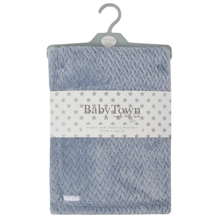 BABY TEXTURED PLUSH BLANKET