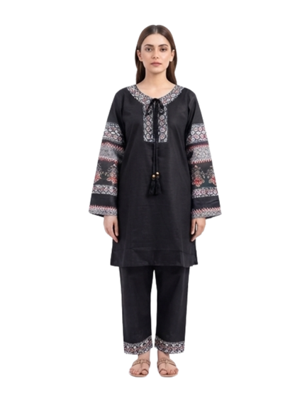 Women's Embroidered Two Piece Cord Set | Cotton Blend Casual Co-Ord Set