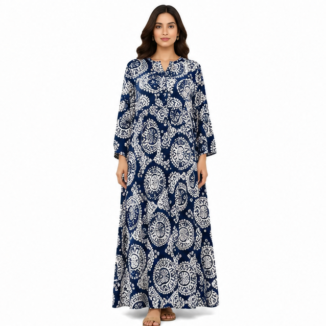 Women's Boho Long Sleeve Tiered Maxi Dress | Casual Gown