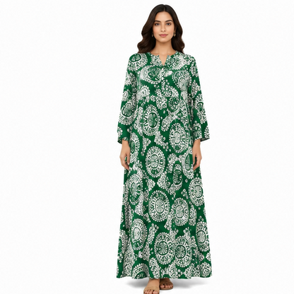 Women's Boho Long Sleeve Tiered Maxi Dress | Casual Gown