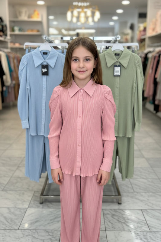 Premium Plissé Pleated Co-ord Set