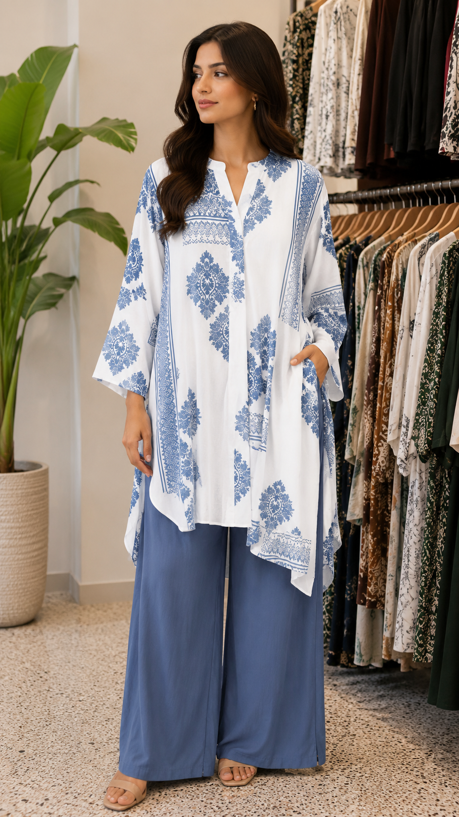 Bohemian Print Flowy Co-Ord Set