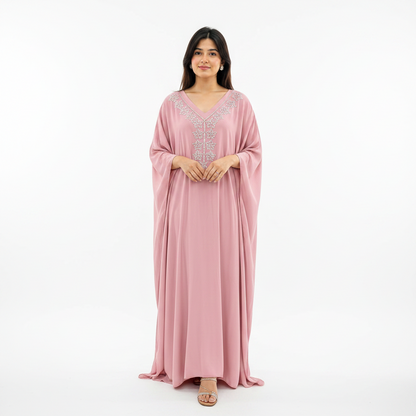 Elegant Embellished Kaftan Maxi Dress | Modest Kaftan Abaya