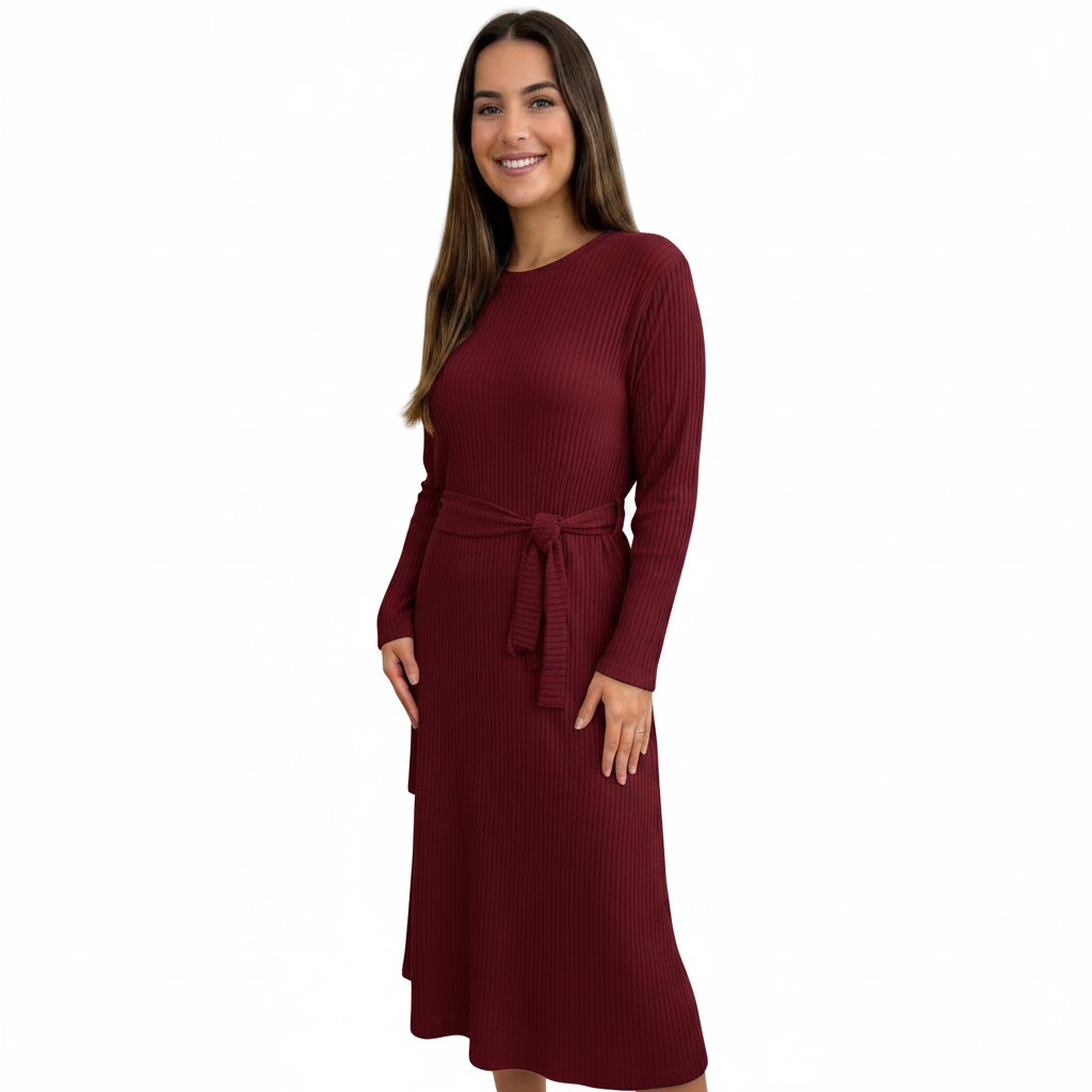 Women's Nude Ribbed Co-Ord Set | Casual Lounge Wear Outfit