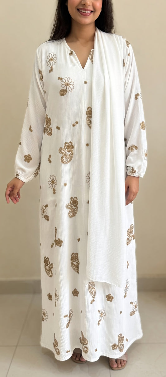 Floral Embroidered Abaya