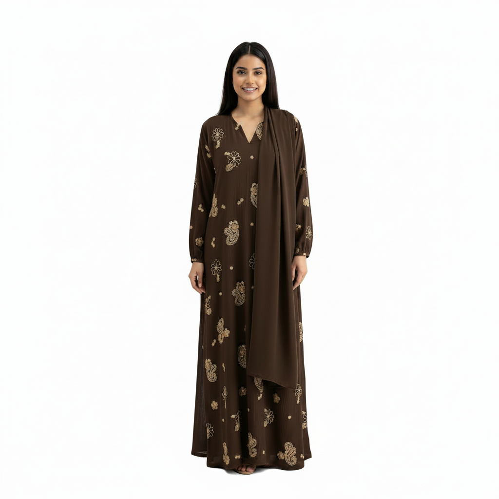 Floral Embroidered Abaya