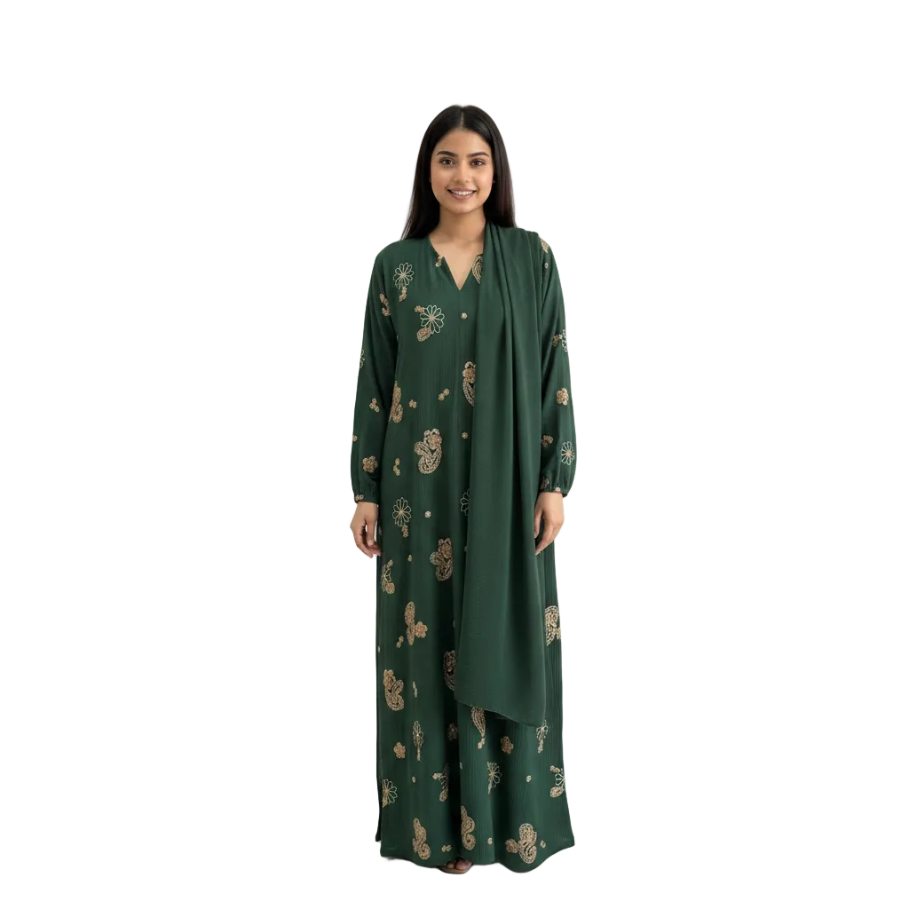 Floral Embroidered Abaya