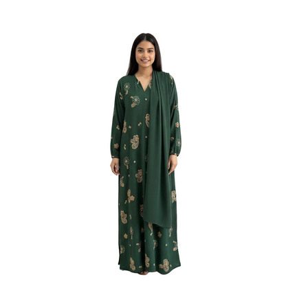 Floral Embroidered Abaya