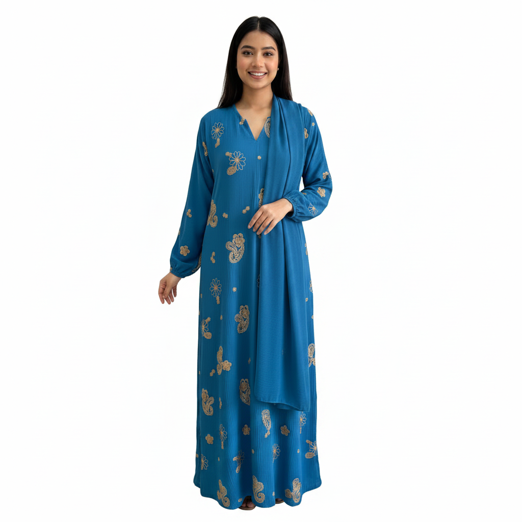 Floral Embroidered Abaya