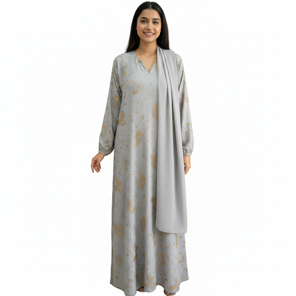 Floral Embroidered Abaya