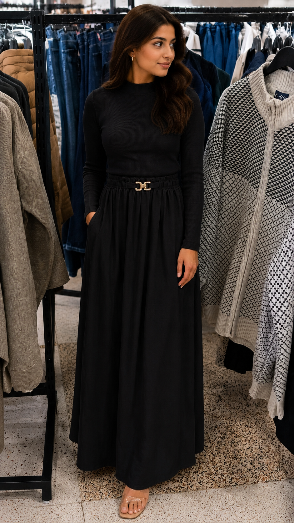 Modest Maxi Skirt Set for Women