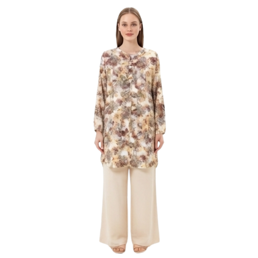 Ladies Rayon Printed Two Piece Co-Ord Set – Free Size Casual Matching Outfit