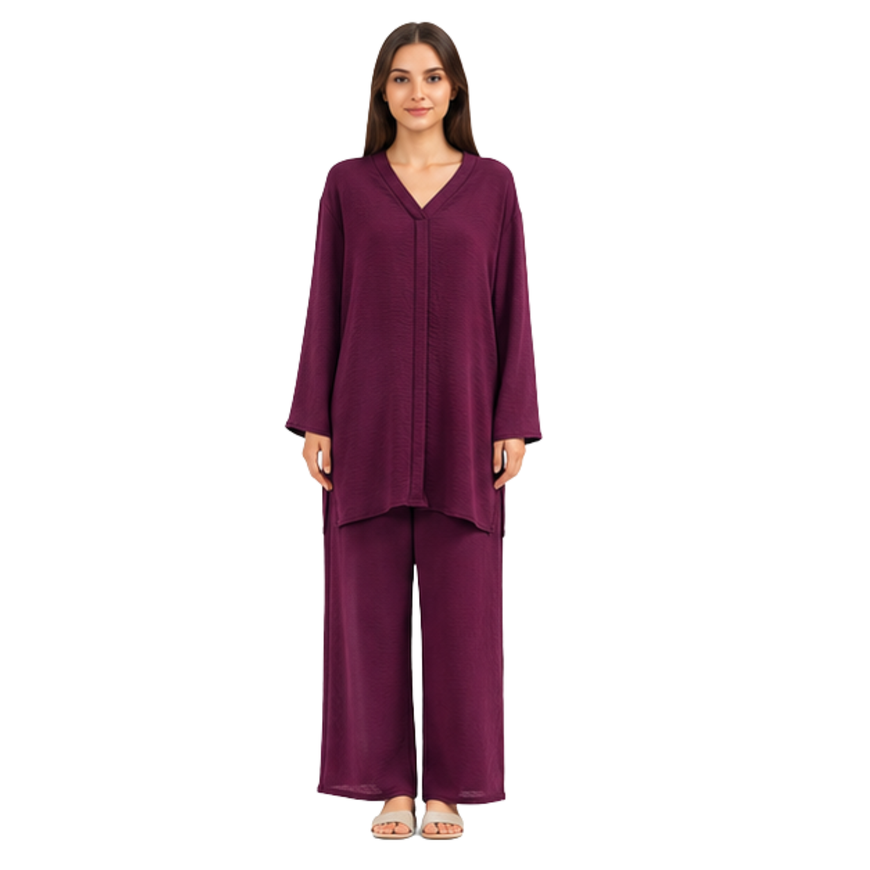 Women's Viscose Two Piece Cord Set | Comfortable Co-Ord Set for Casual & Everyday Wear