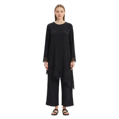 Women's Polyester Two Piece Cord Set | Elegant Casual Co-Ord Set