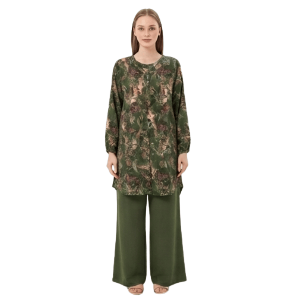 Ladies Rayon Printed Two Piece Co-Ord Set – Free Size Casual Matching Outfit