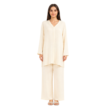Women's Viscose Two Piece Cord Set | Comfortable Co-Ord Set for Casual & Everyday Wear