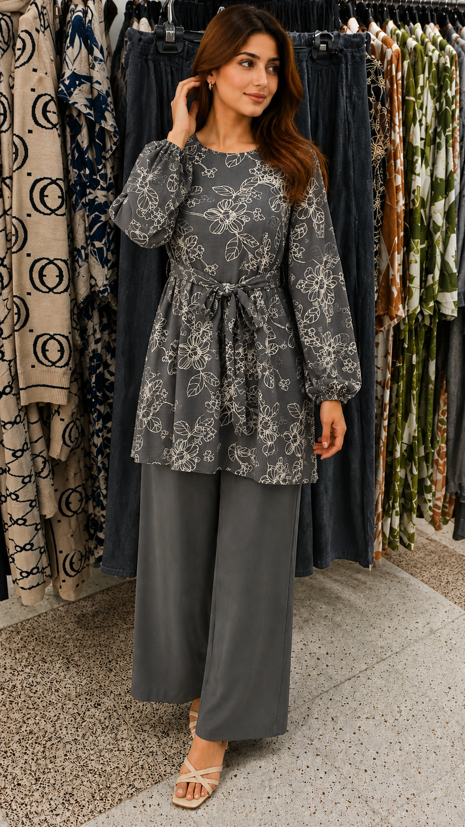 Elegant Floral Printed Co-Ord Set for Women