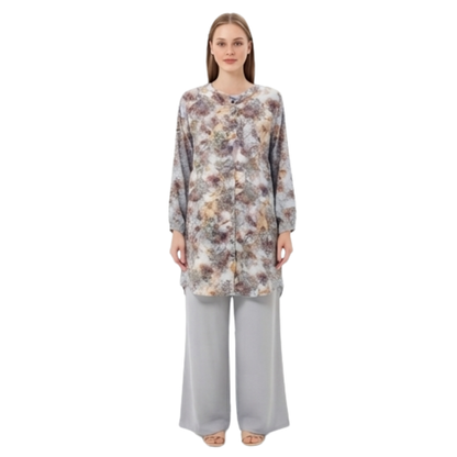 Ladies Rayon Printed Two Piece Co-Ord Set – Free Size Casual Matching Outfit