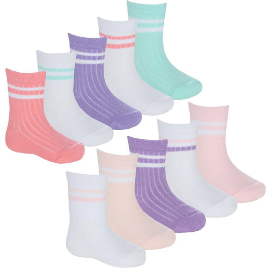 5 Pack Cotton Rich Socks - Striped (PK12) (0-0 to 3-5.5) 44B1048