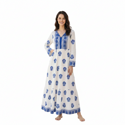 Women's Printed Tiered Maxi Dress | Casual Flowy Summer Dress