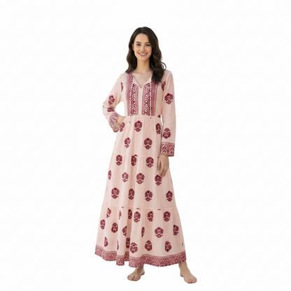 Women's Printed Tiered Maxi Dress | Casual Flowy Summer Dress