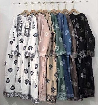 Printed Tiered Maxi Dress