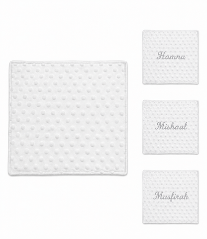 Personalized Baby Velour Bubble Wrap with Fleece Back and Satin Trim