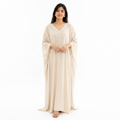 Elegant Embellished Kaftan Maxi Dress | Modest Kaftan Abaya