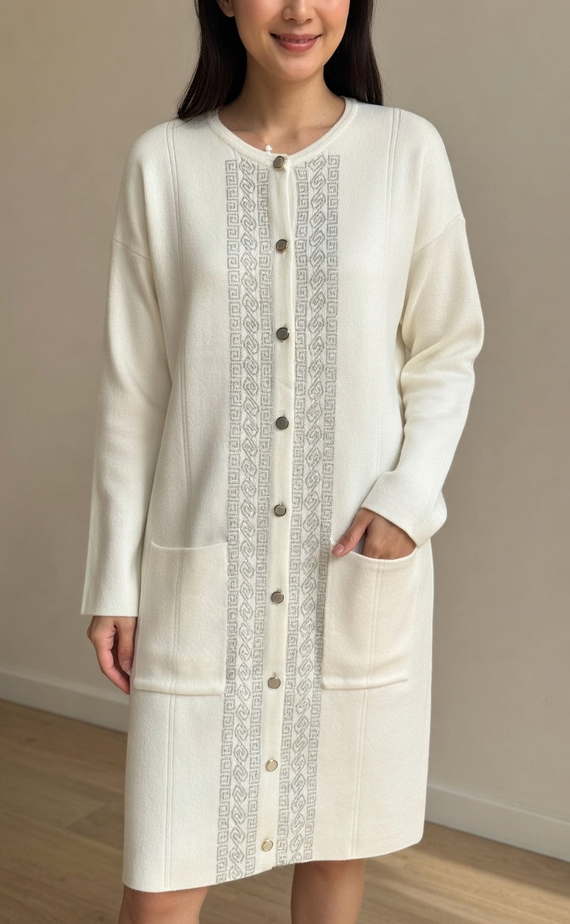 Buttoned Knit Dress