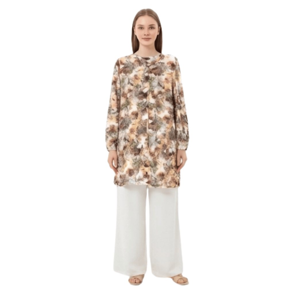 Ladies Rayon Printed Two Piece Co-Ord Set – Free Size Casual Matching Outfit