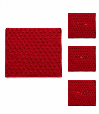 Personalized Baby Velour Bubble Wrap with Fleece Back and Satin Trim