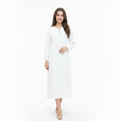 Women's Zip Front long Abaya | Elegant Casual long Abaya