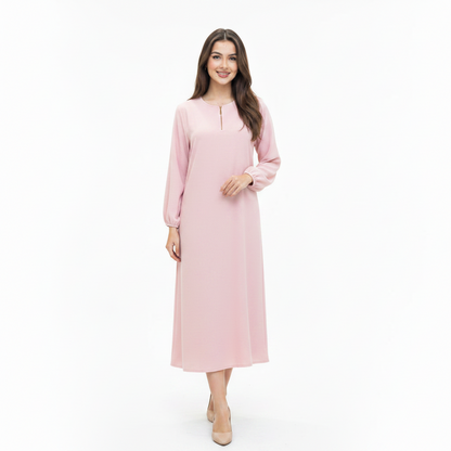 Women's Zip Front long Abaya | Elegant Casual long Abaya